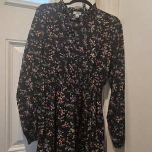Justify Black Dress with Vibrant Floral Pattern